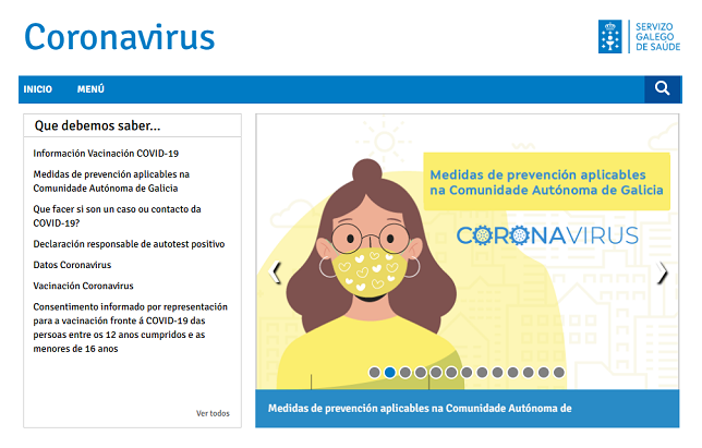 Visor Información sobre el coronavirus